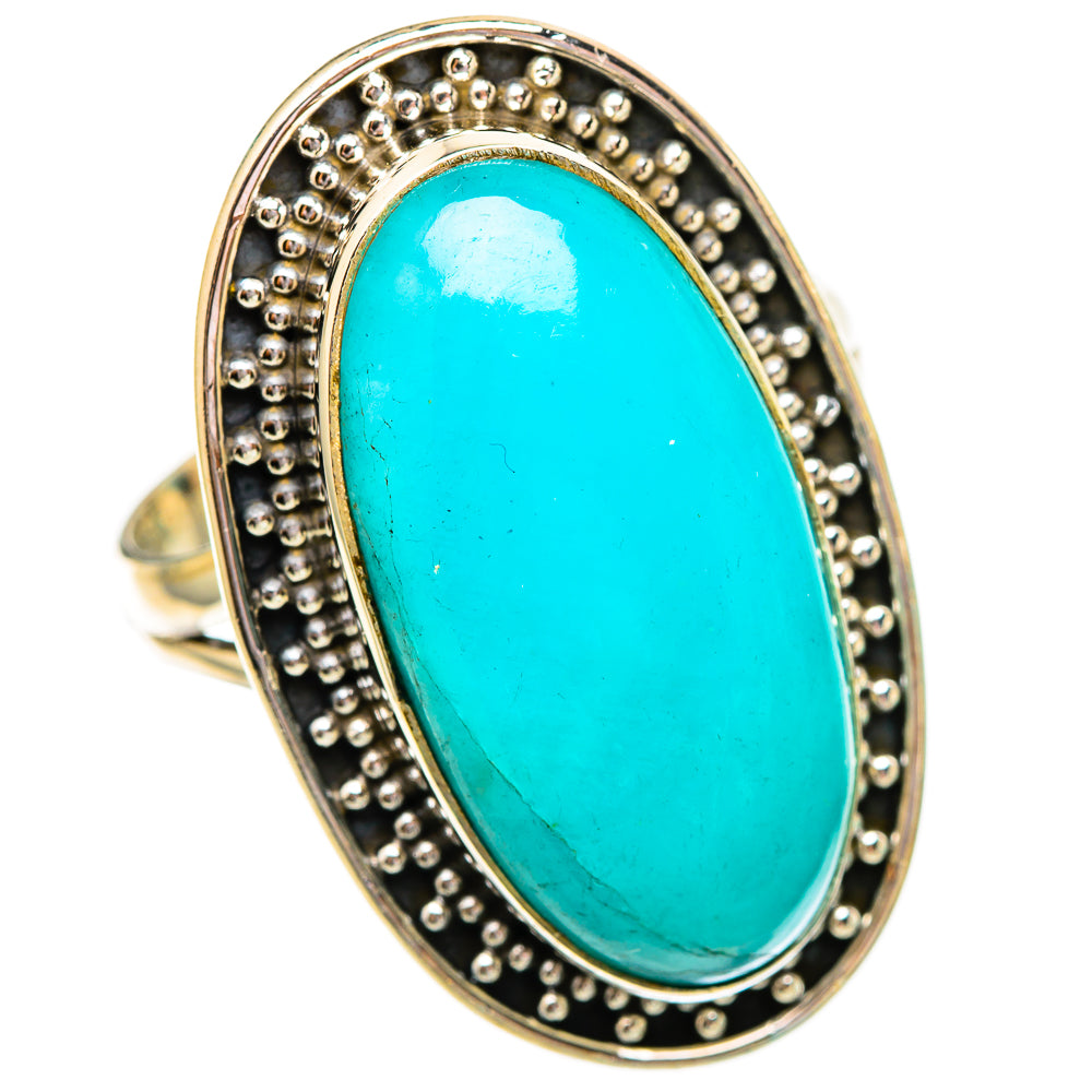 Peruvian Amazonite Rings handcrafted by Ana Silver Co - RING116608 - Photo 2