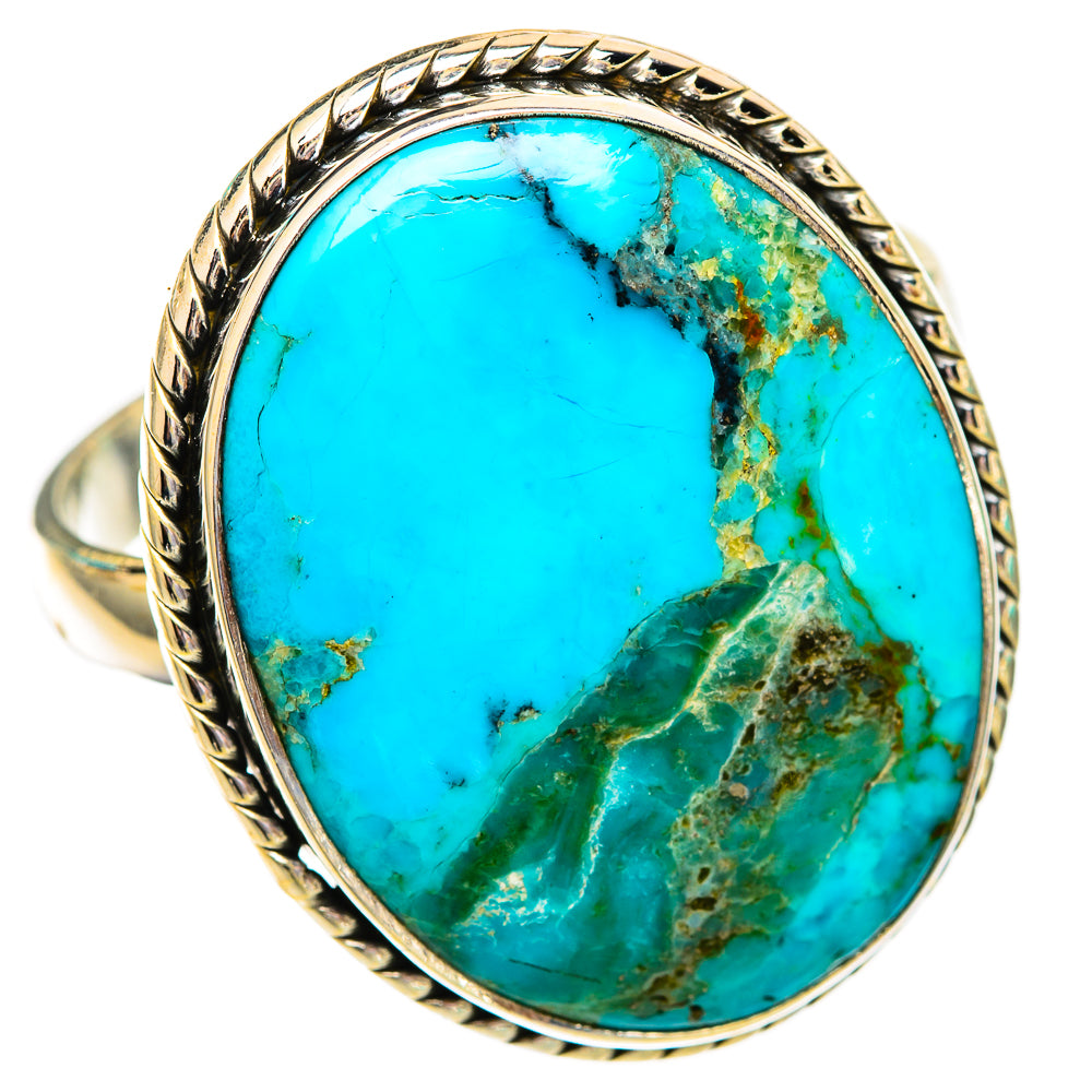 Peruvian Chrysocolla Rings handcrafted by Ana Silver Co - RING116613 - Photo 2