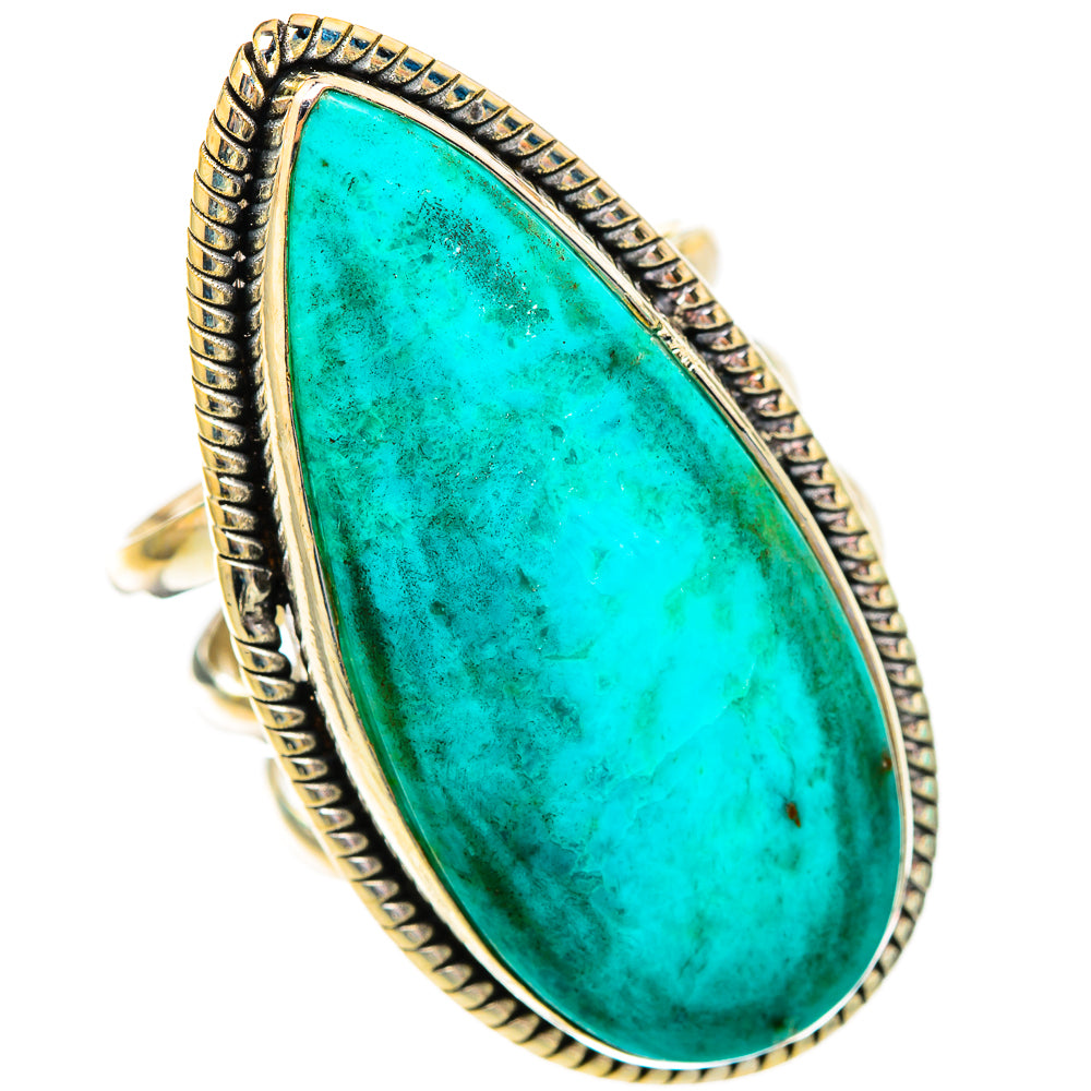 Peruvian Chrysocolla Rings handcrafted by Ana Silver Co - RING116614 - Photo 2