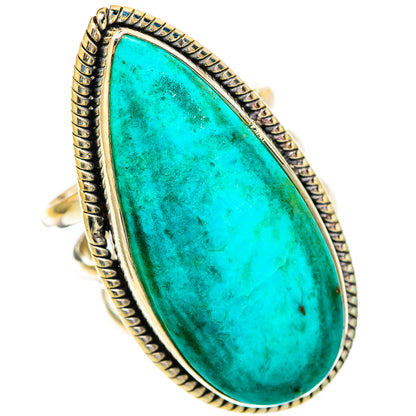 Peruvian Chrysocolla Rings handcrafted by Ana Silver Co - RING116614 - Photo 2