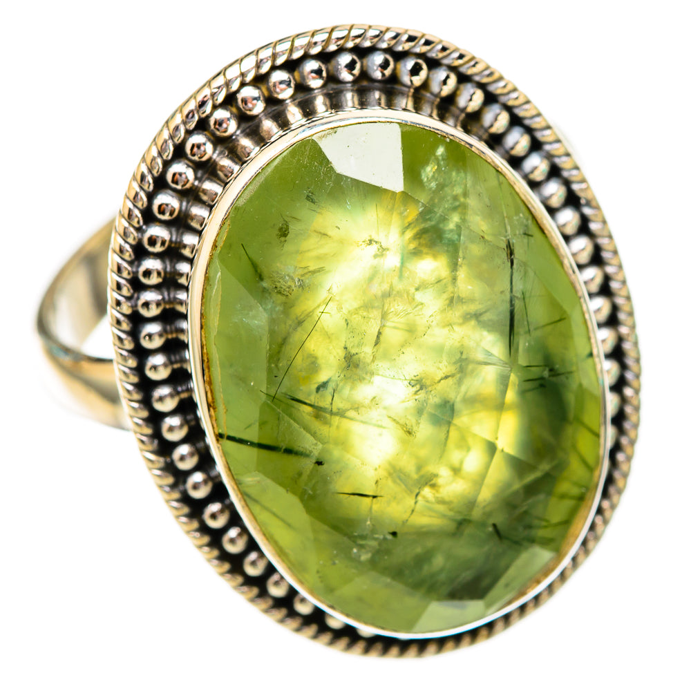 Prehnite Rings handcrafted by Ana Silver Co - RING116617 - Photo 2