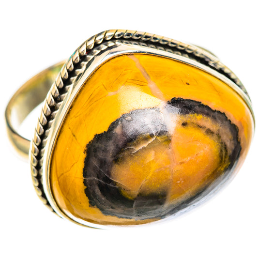 Bumble Bee Jasper Rings handcrafted by Ana Silver Co - RING116623 - Photo 2