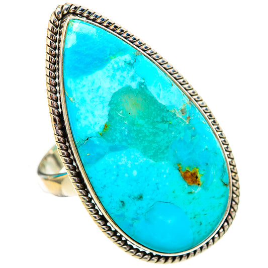 Peruvian Chrysocolla Rings handcrafted by Ana Silver Co - RING116640 - Photo 2
