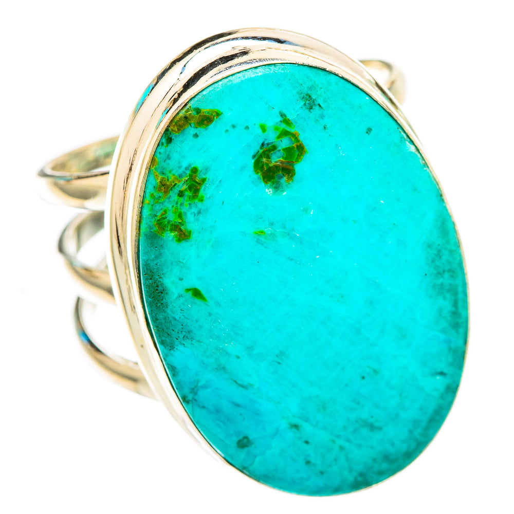 Peruvian Chrysocolla Rings handcrafted by Ana Silver Co - RING116643 - Photo 2