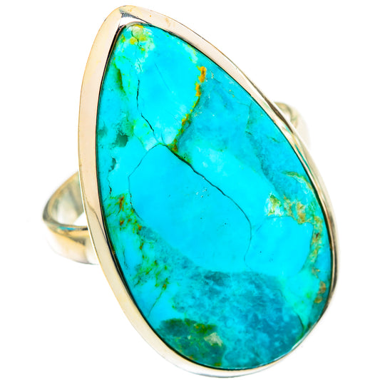 Peruvian Chrysocolla Rings handcrafted by Ana Silver Co - RING116644 - Photo 2