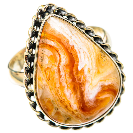 Crazy Lace Agate Rings handcrafted by Ana Silver Co - RING116655 - Photo 2
