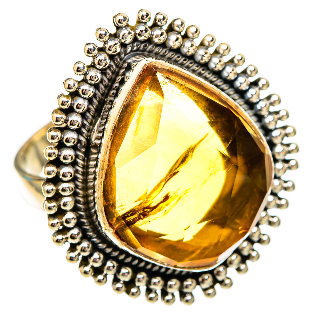 Citrine Sugarloaf Rings handcrafted by Ana Silver Co - RING116657 - Photo 2