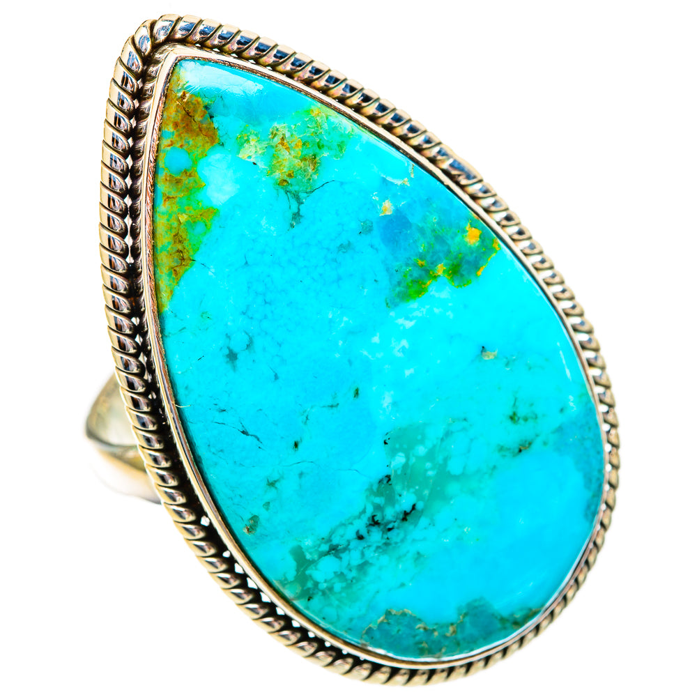 Peruvian Chrysocolla Rings handcrafted by Ana Silver Co - RING116677 - Photo 2