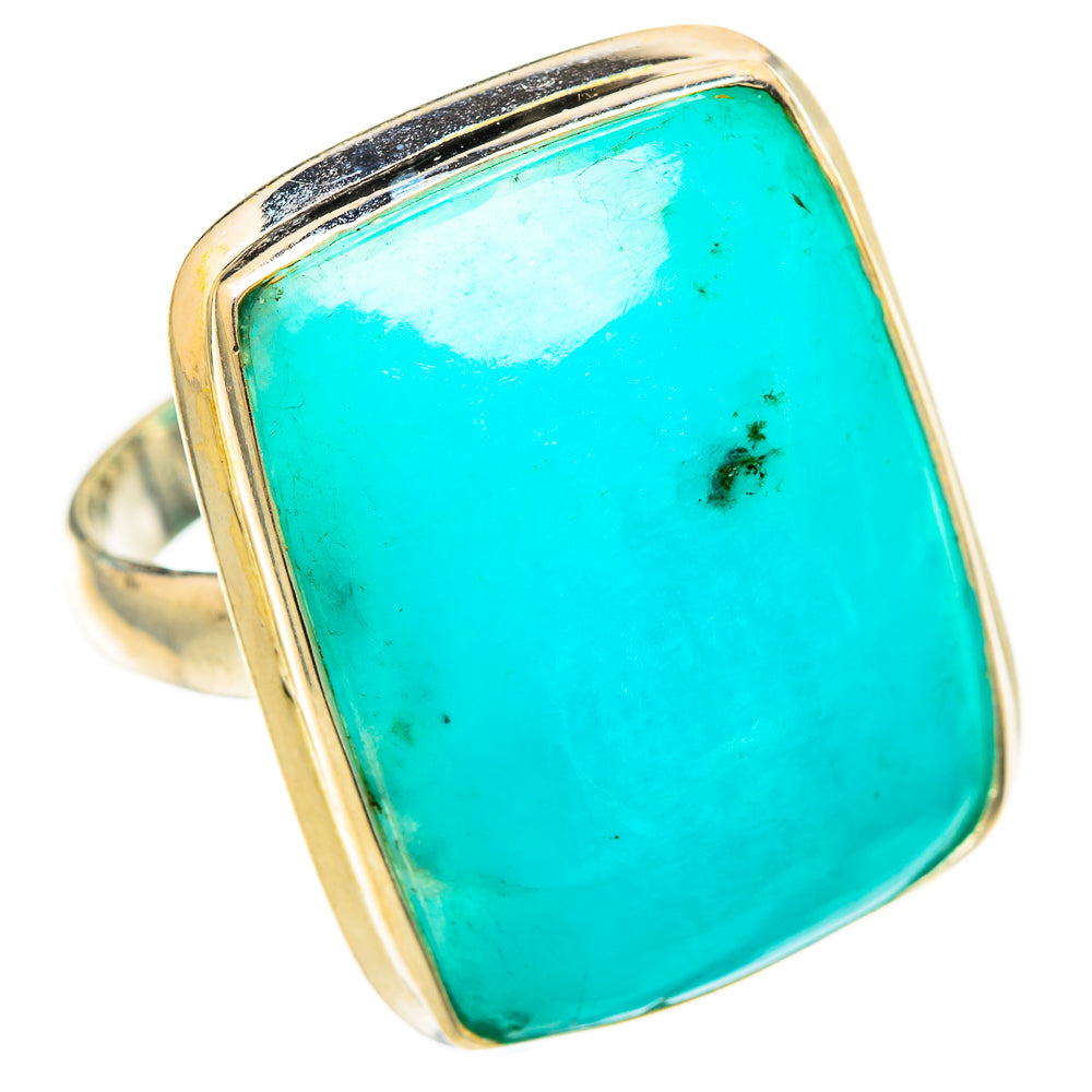 Peruvian Amazonite Rings handcrafted by Ana Silver Co - RING116689 - Photo 2