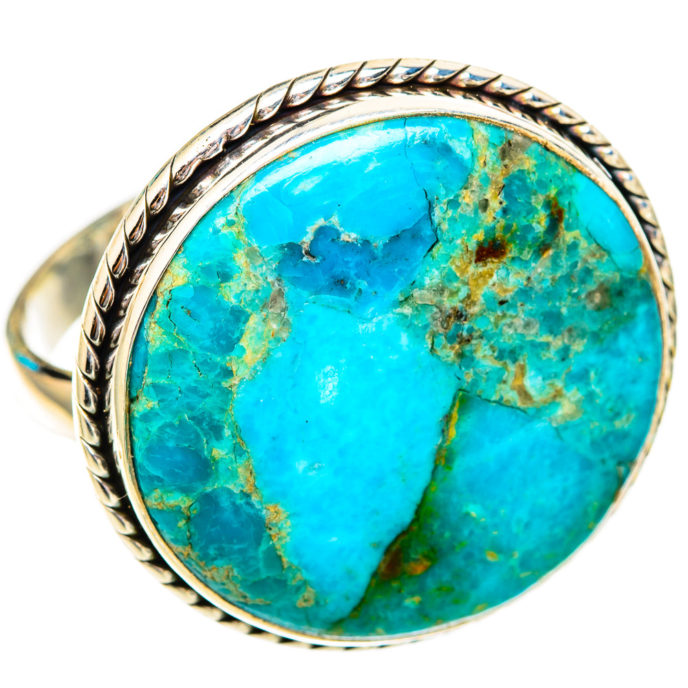Peruvian Chrysocolla Rings handcrafted by Ana Silver Co - RING116690 - Photo 2