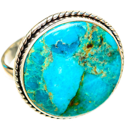 Peruvian Chrysocolla Rings handcrafted by Ana Silver Co - RING116690 - Photo 2