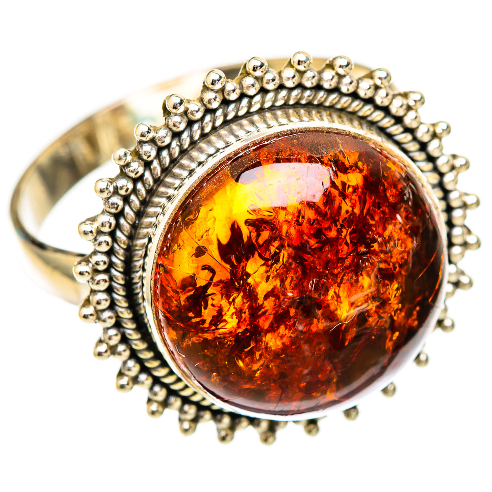 Baltic Amber Rings handcrafted by Ana Silver Co - RING116695 - Photo 2