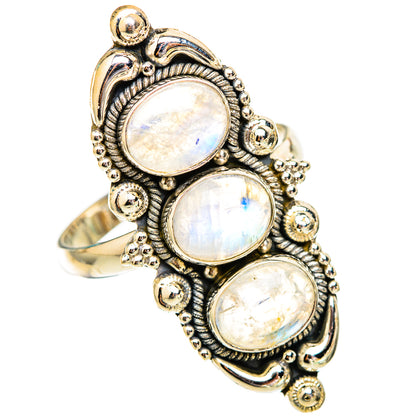 Rainbow Moonstone Rings handcrafted by Ana Silver Co - RING116700 - Photo 2