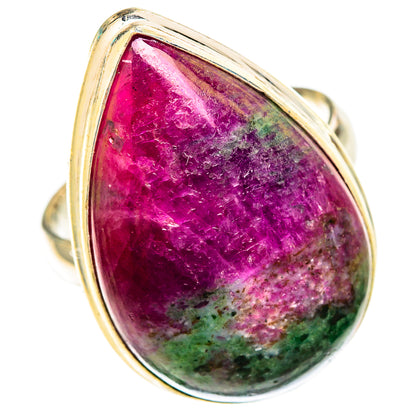 Ruby Zoisite Rings handcrafted by Ana Silver Co - RING116702 - Photo 2
