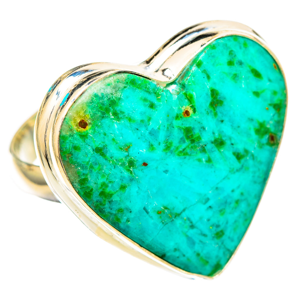 Peruvian Chrysocolla Rings handcrafted by Ana Silver Co - RING116714 - Photo 2