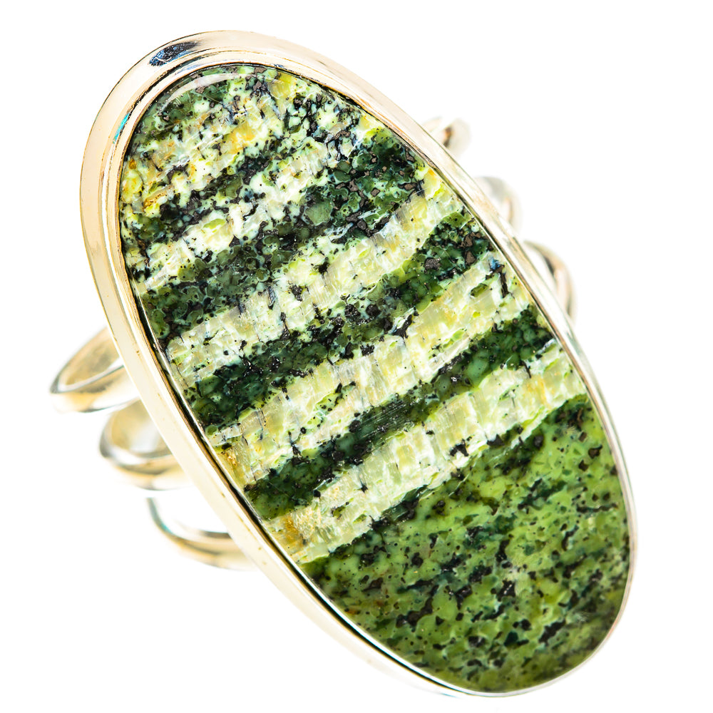 Green Swiss Opal Rings handcrafted by Ana Silver Co - RING116721 - Photo 2