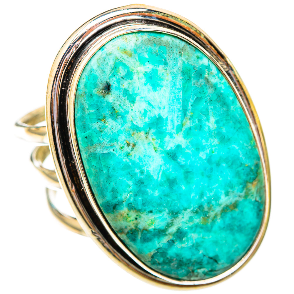 Peruvian Chrysocolla Rings handcrafted by Ana Silver Co - RING116741 - Photo 2