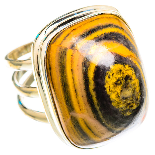 Bumble Bee Jasper Rings handcrafted by Ana Silver Co - RING116749 - Photo 2