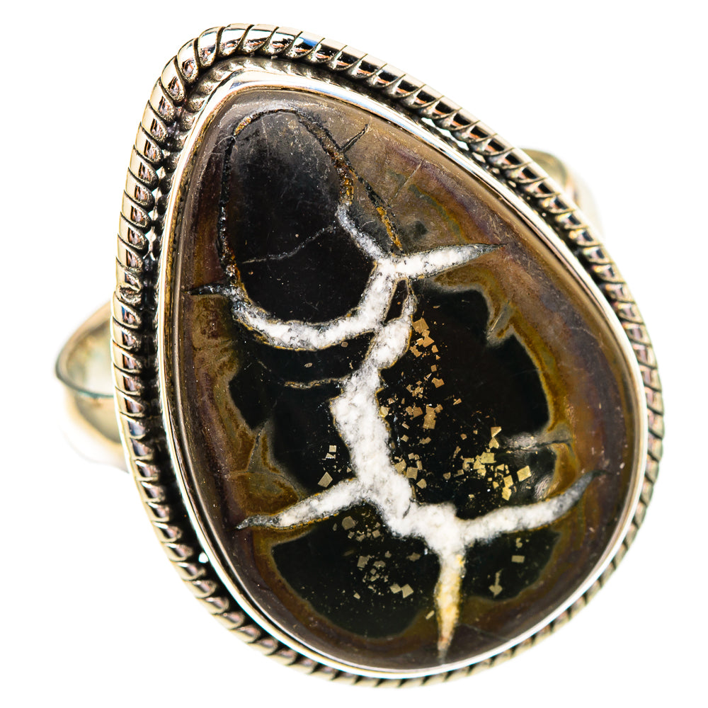 Septarian Geode Rings handcrafted by Ana Silver Co - RING116750 - Photo 2