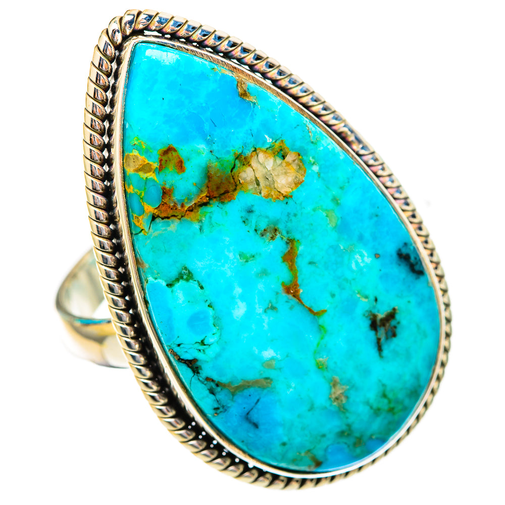 Peruvian Chrysocolla Rings handcrafted by Ana Silver Co - RING116765 - Photo 2