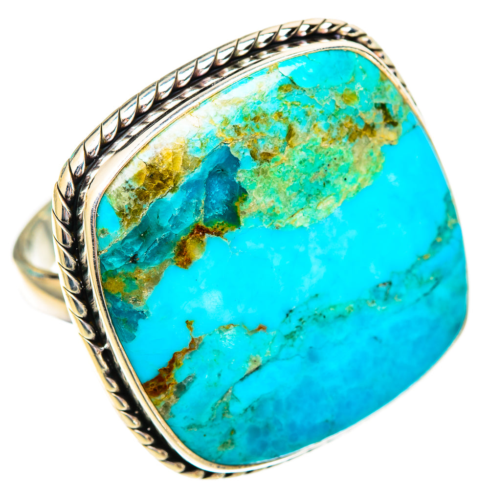 Peruvian Chrysocolla Rings handcrafted by Ana Silver Co - RING116768 - Photo 2