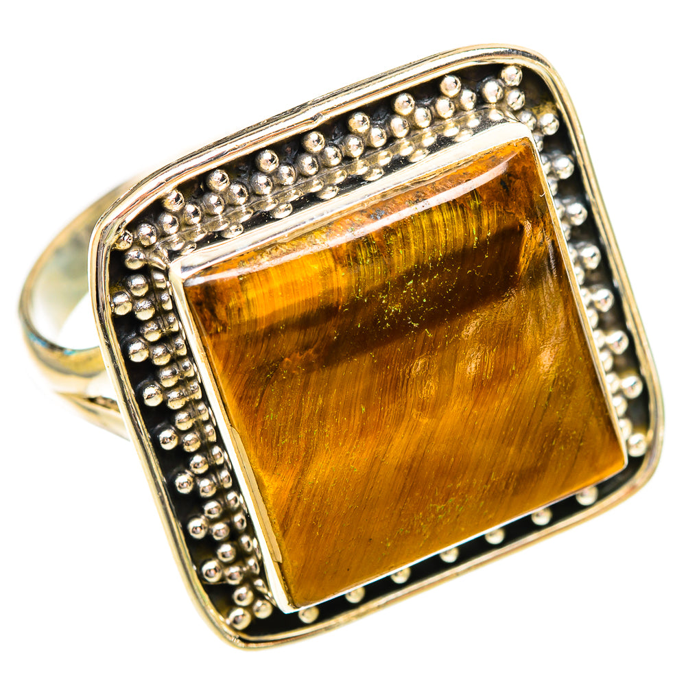 Tiger Eye Rings handcrafted by Ana Silver Co - RING116780 - Photo 2