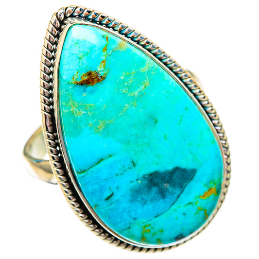 Peruvian Chrysocolla Rings handcrafted by Ana Silver Co - RING116793 - Photo 2