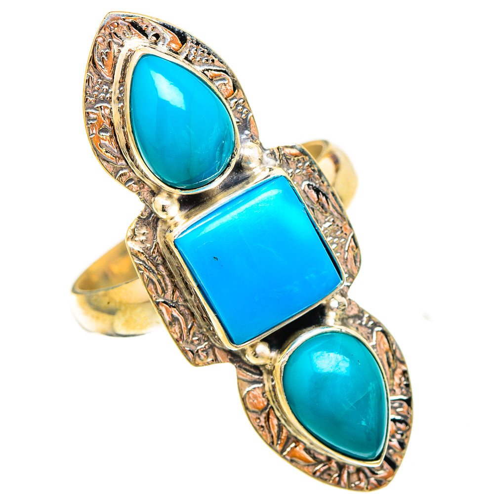 Sleeping Beauty Turquoise Rings handcrafted by Ana Silver Co - RING116794 - Photo 2