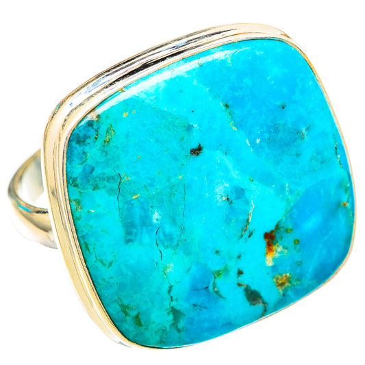 Peruvian Chrysocolla Rings handcrafted by Ana Silver Co - RING116800 - Photo 2