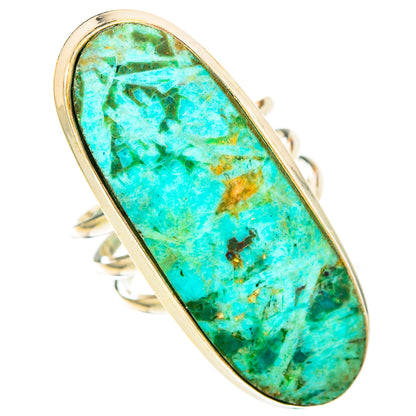 Peruvian Chrysocolla Rings handcrafted by Ana Silver Co - RING116802 - Photo 2