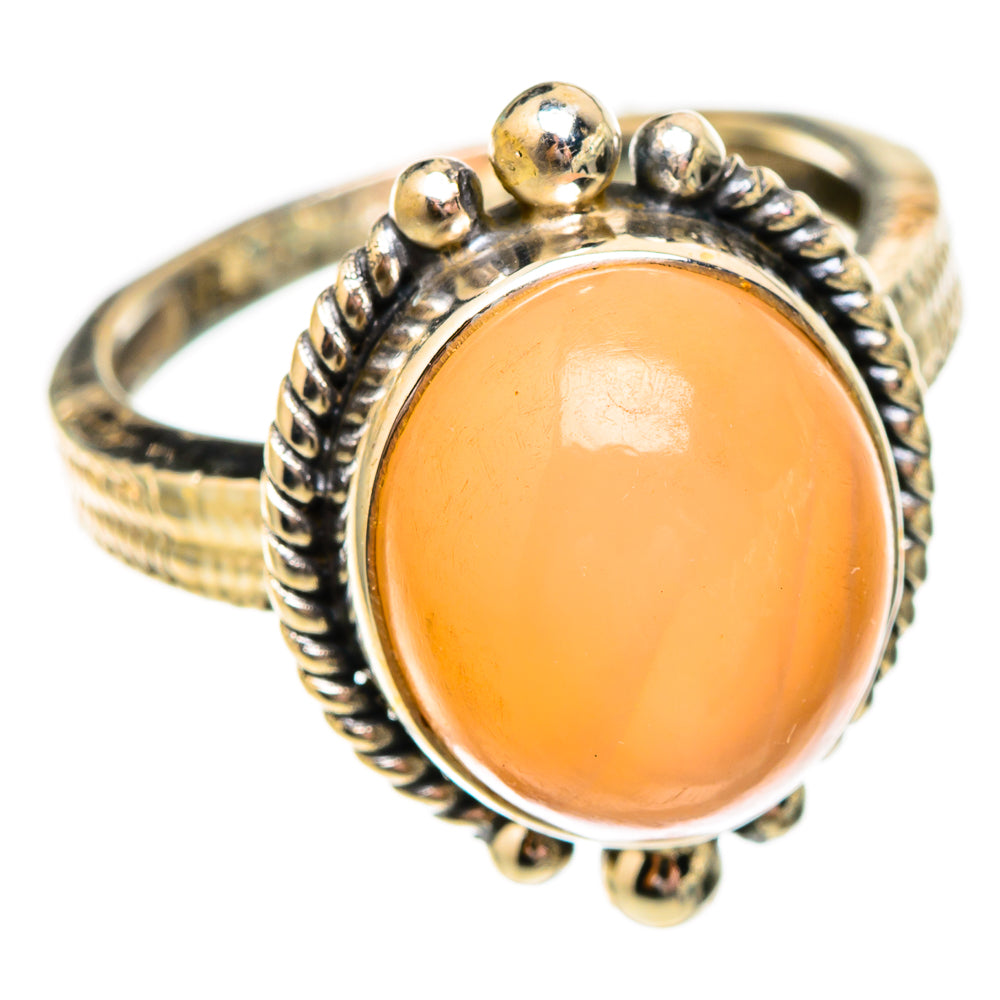 Peach Moonstone Rings handcrafted by Ana Silver Co - RING116815 - Photo 2