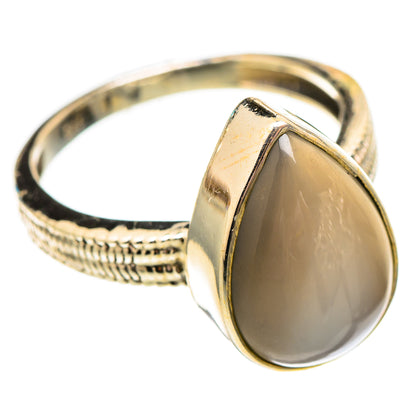 Chocolate Moonstone Rings handcrafted by Ana Silver Co - RING116848 - Photo 2