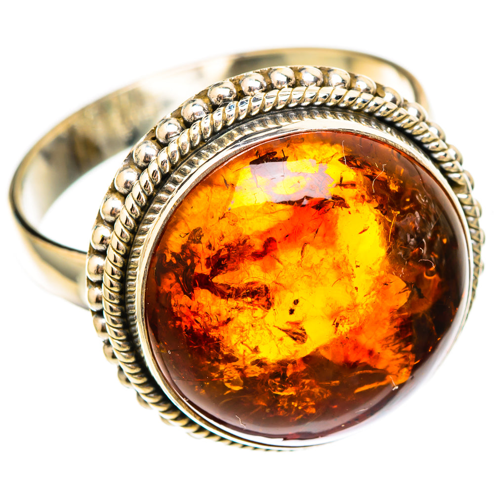 Baltic Amber Rings handcrafted by Ana Silver Co - RING116850 - Photo 2