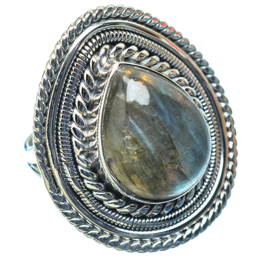 Labradorite Rings handcrafted by Ana Silver Co - RING11687