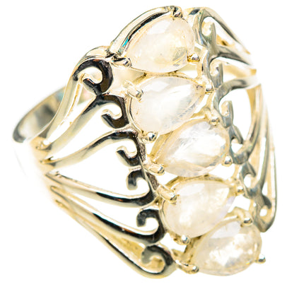 Rainbow Moonstone Rings handcrafted by Ana Silver Co - RING116898 - Photo 2