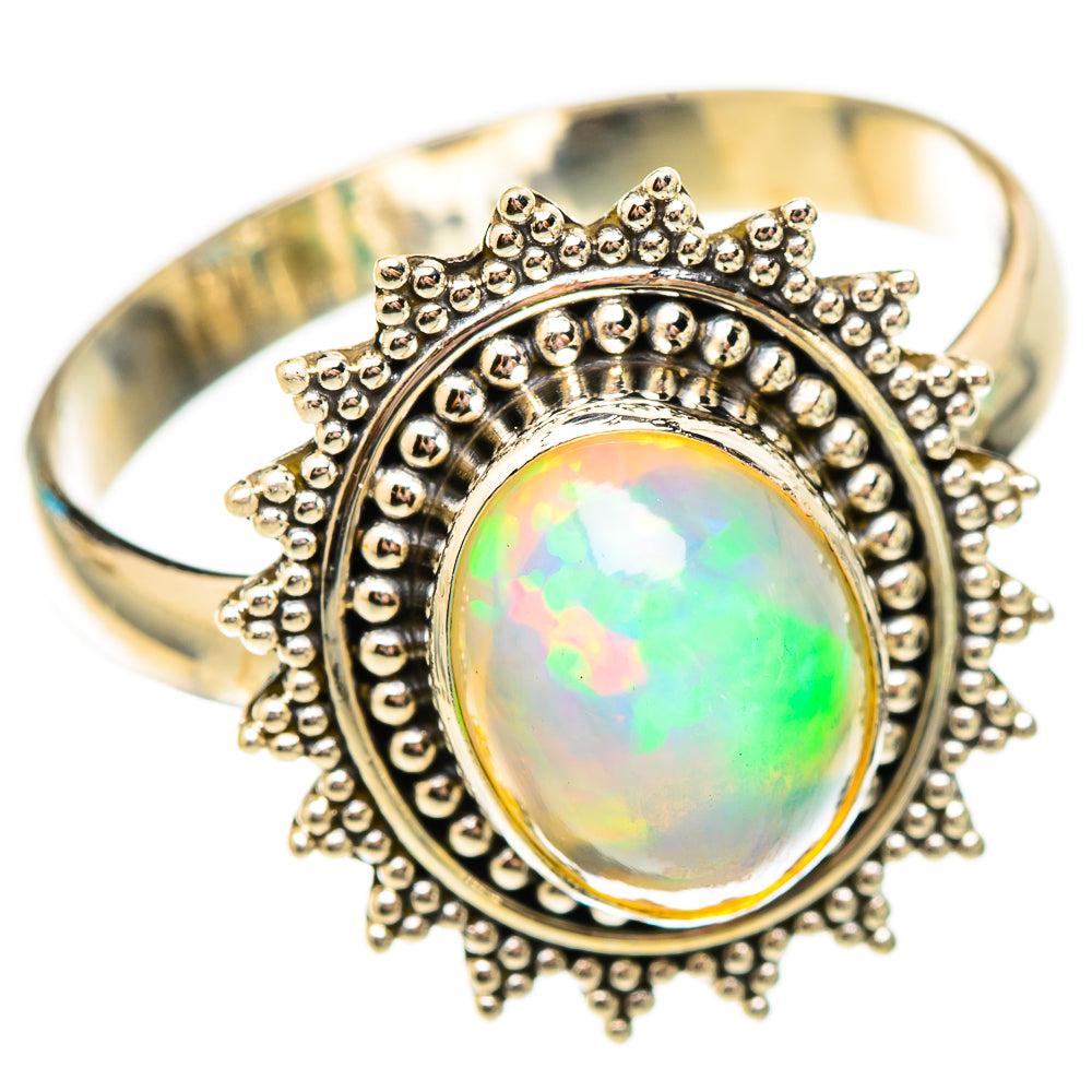 Ethiopian Opal Rings handcrafted by Ana Silver Co - RING116906 - Photo 2