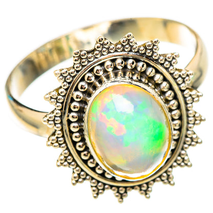 Ethiopian Opal Rings handcrafted by Ana Silver Co - RING116906 - Photo 2