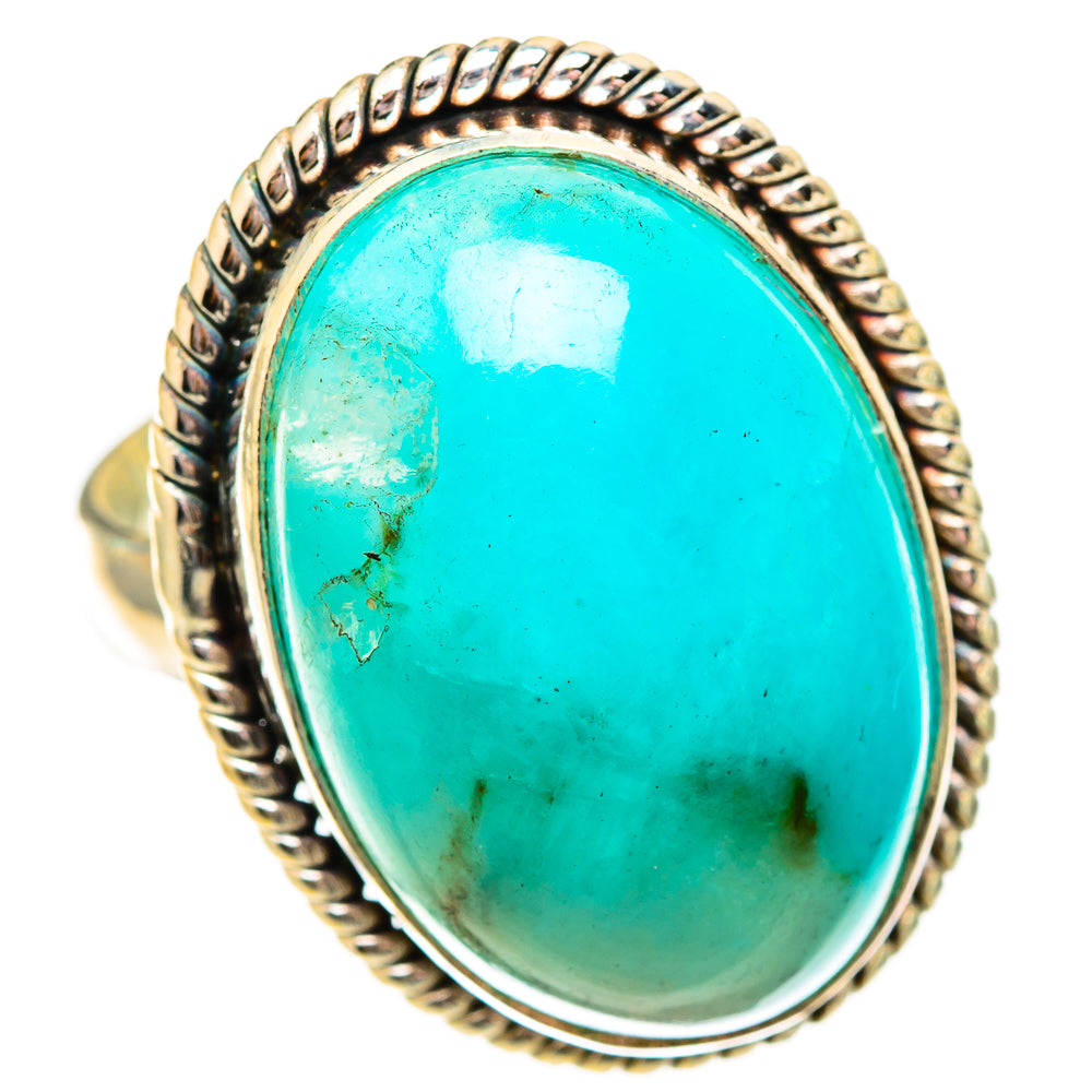 Peruvian Amazonite Rings handcrafted by Ana Silver Co - RING116909 - Photo 2