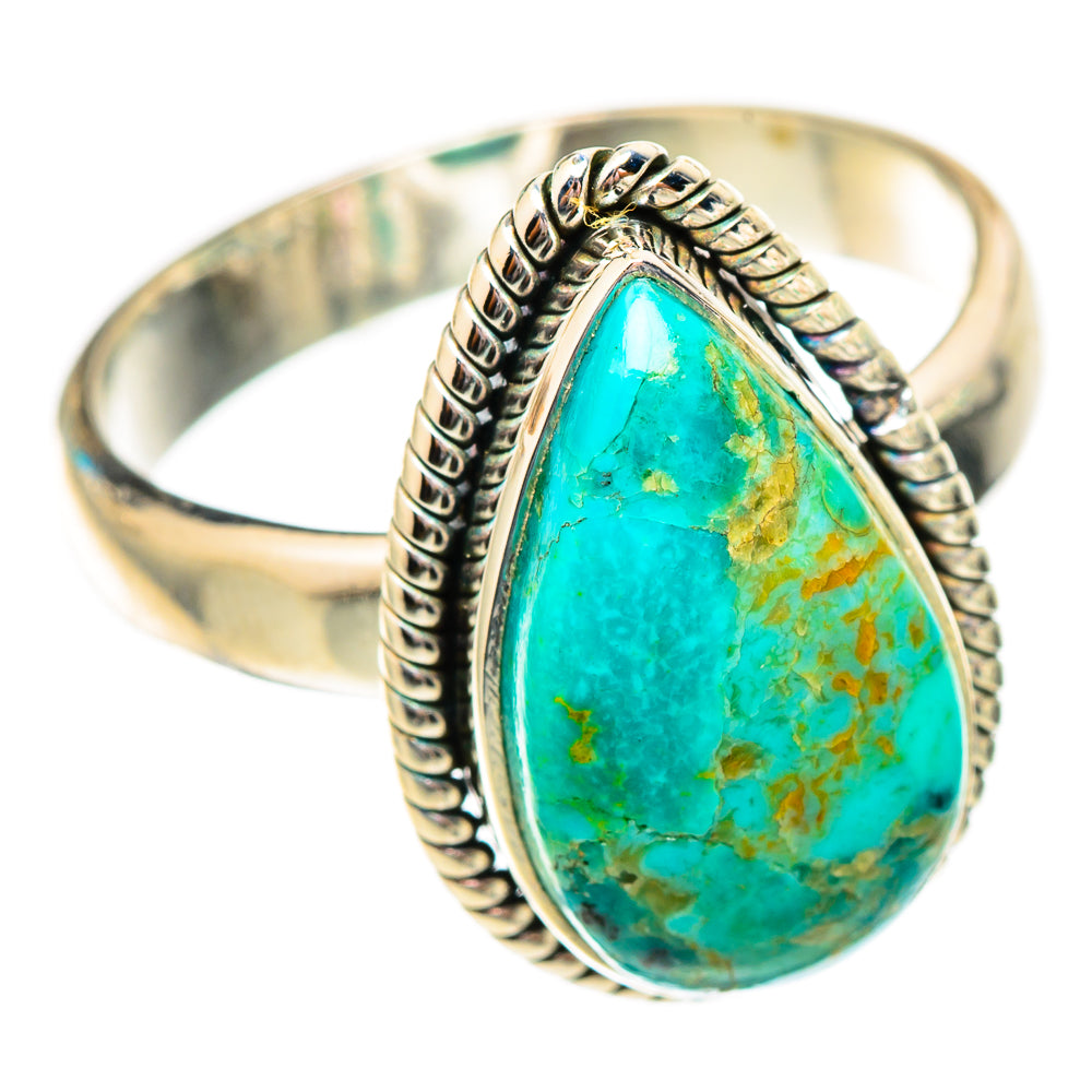 Peruvian Chrysocolla Rings handcrafted by Ana Silver Co - RING116911 - Photo 2