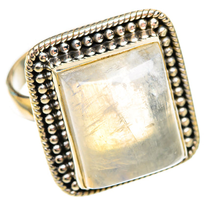 Rainbow Moonstone Rings handcrafted by Ana Silver Co - RING116933 - Photo 2