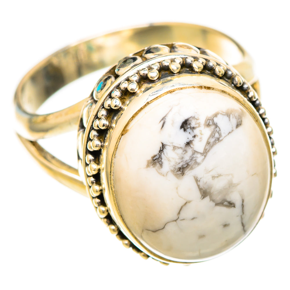 Howlite Rings handcrafted by Ana Silver Co - RING116934 - Photo 2