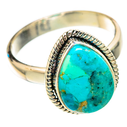 Peruvian Chrysocolla Rings handcrafted by Ana Silver Co - RING116942 - Photo 2