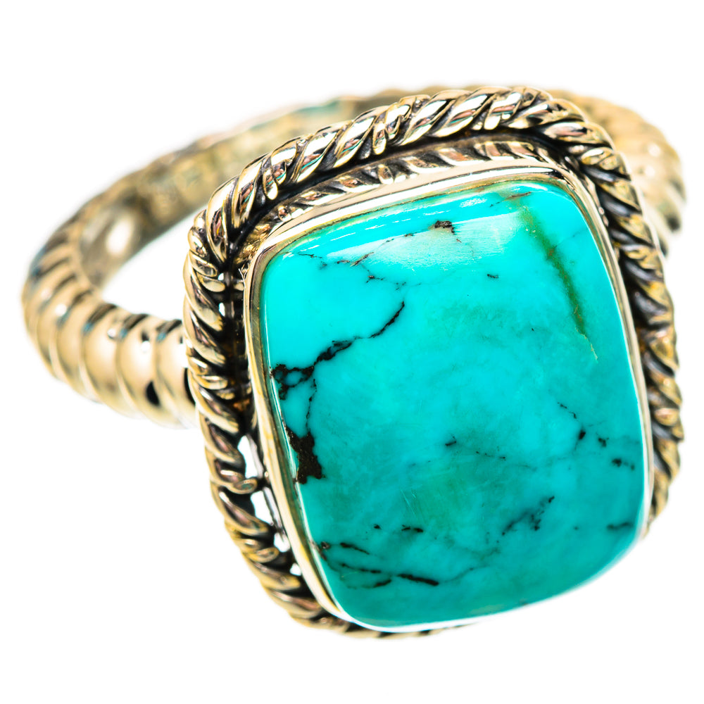 Peruvian Chrysocolla Rings handcrafted by Ana Silver Co - RING116943 - Photo 2