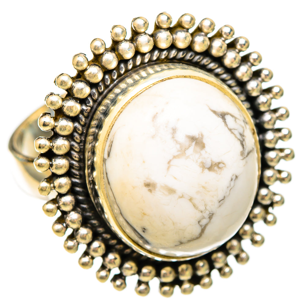Howlite Rings handcrafted by Ana Silver Co - RING116965 - Photo 2