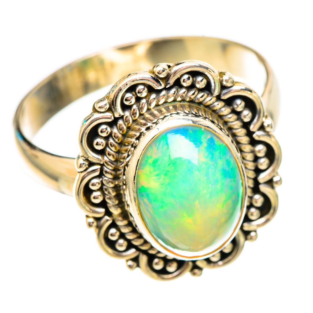 Ethiopian Opal Rings handcrafted by Ana Silver Co - RING116972 - Photo 2