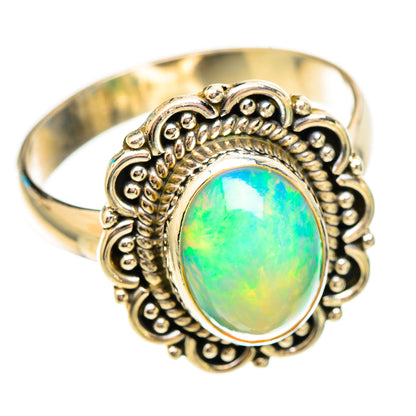 Ethiopian Opal Rings handcrafted by Ana Silver Co - RING116972 - Photo 2