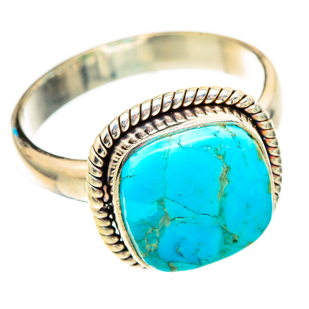 Peruvian Chrysocolla Rings handcrafted by Ana Silver Co - RING116978 - Photo 2