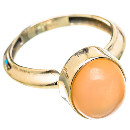 Peach Moonstone Rings handcrafted by Ana Silver Co - RING116985 - Photo 2