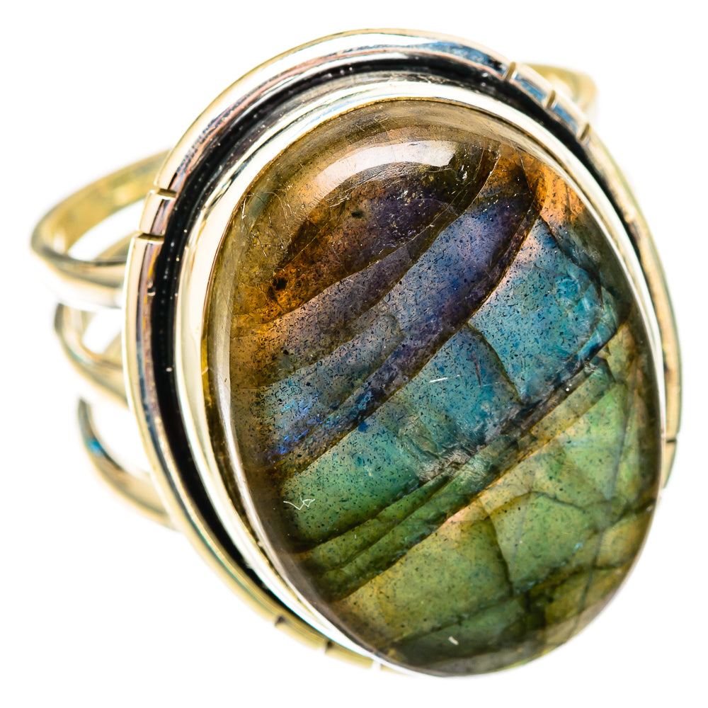 Labradorite Rings handcrafted by Ana Silver Co - RING117007 - Photo 2
