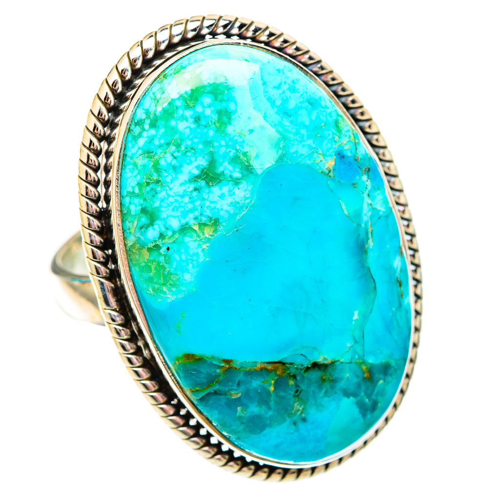 Peruvian Chrysocolla Rings handcrafted by Ana Silver Co - RING117012 - Photo 2